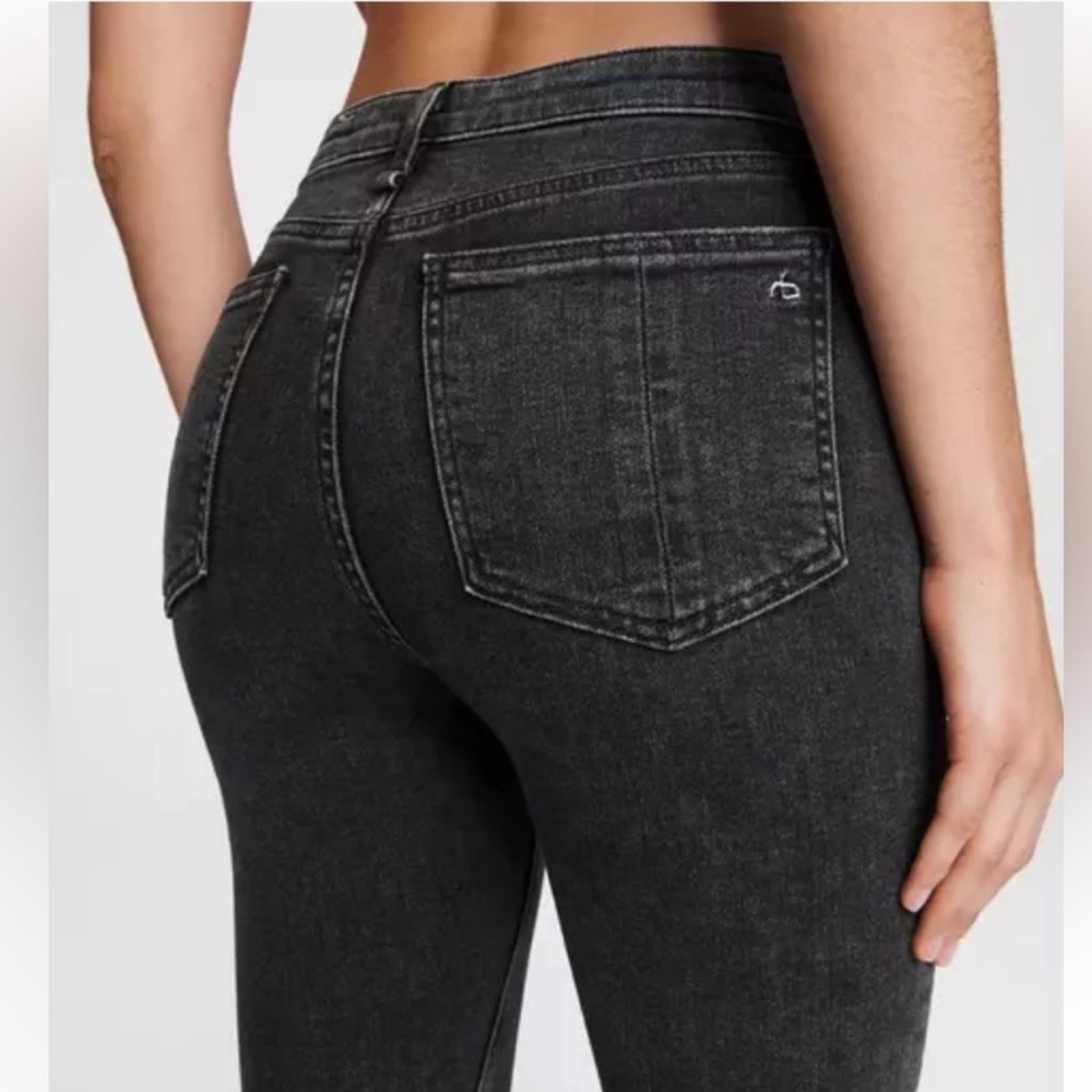✨ RAG & BONE ✨ NWT Black Destructed High Rise Ankle Skinny Jeans Size 25 - Picture 2 of 16